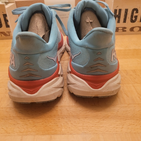 Hoka One One Women’s Clifton 8 Athletic Running Shoe Sneaker Aqua Blue Size 9 B - Picture 4 of 10